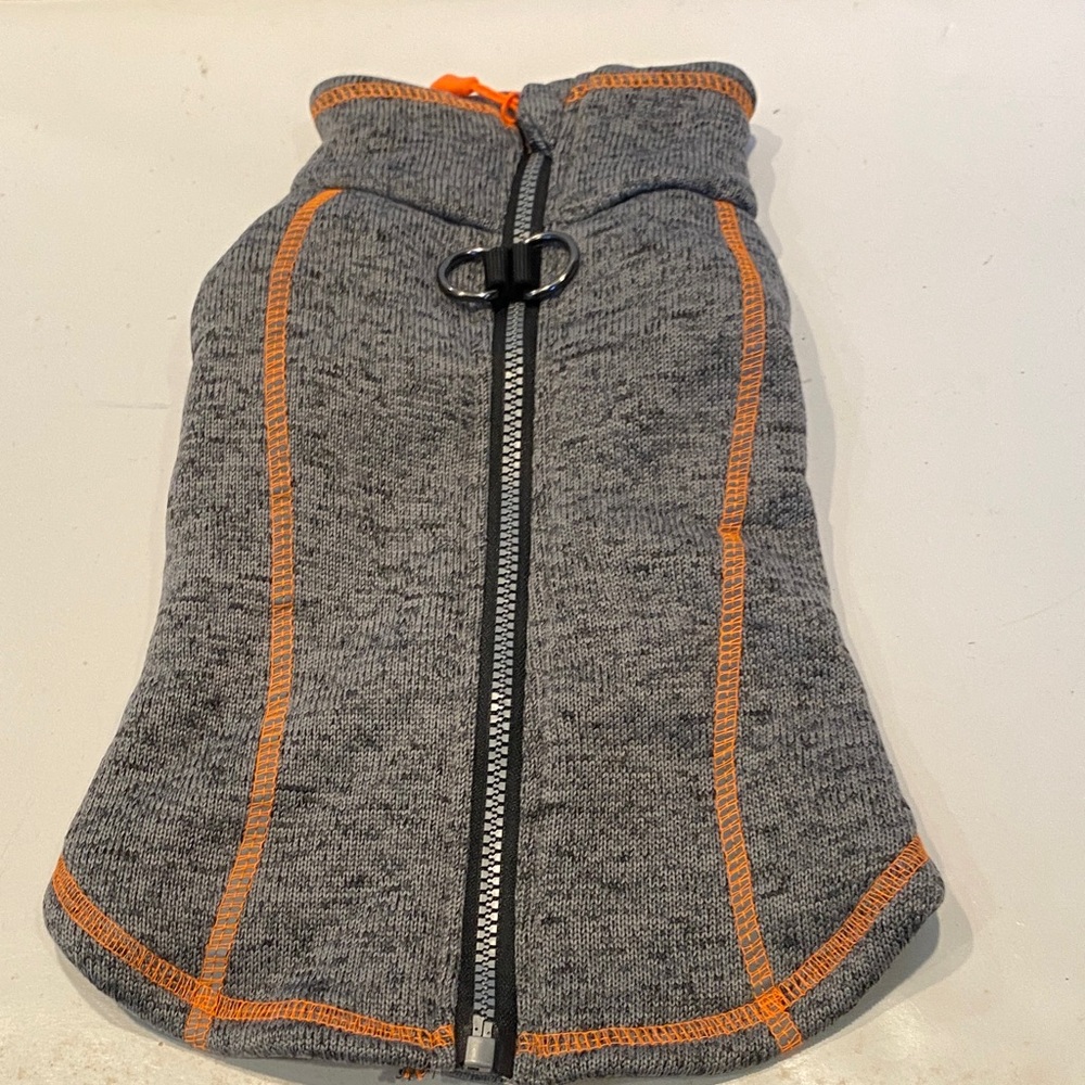 NWT Gray Fleece Dog Cover-up Coat